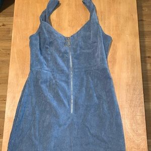 Nasty gal cord zip through mini dress